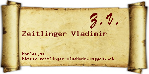 Zeitlinger Vladimir névjegykártya